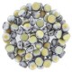 Czech 2-hole Cabochon beads 6mm Crystal Marea Full Matted